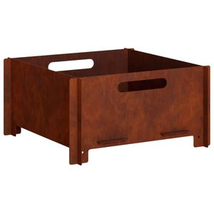 vidaXL Tűzrak&oacute; Rozsd&aacute;s 40 x 40 x 20 cm Időj&aacute;r&aacute;s&aacute;ll&oacute; Ac&eacute;l