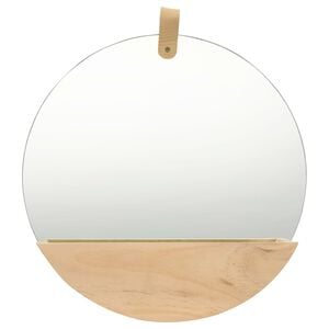 vidaXL t&ouml;m&ouml;r fenyőfa fali t&uuml;k&ouml;r 35 cm