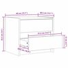 vidaXL &Eacute;jjeliszekr&eacute;nyek 2 pcs Faggy&uacute; barna 40 x 30.5 x 35.5 cm Fenyőfa