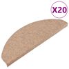 vidaXL 20 db b&eacute;zs &ouml;ntapad&oacute; l&eacute;pcsőszőnyeg 65 x 22,5 x 3,5 cm