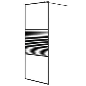 vidaXL fekete &aacute;tl&aacute;tsz&oacute; ESG &uuml;veg zuhanyfal 80x195 cm