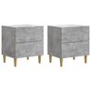 vidaXL &Eacute;jjeliszekr&eacute;ny 2 db Betonsz&uuml;rke 43 x 34,5 x 48 cm Szerelt Fa