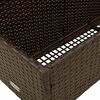 vidaXL barna polyrattan medence melletti úszótároló 110x100x57 cm