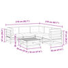 vidaXL 6 részes impregnált fenyőfa kerti ülőgarnitúra párnával