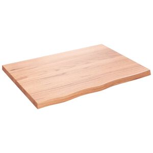 vidaXL vil&aacute;gosbarna kezelt t&ouml;m&ouml;r t&ouml;lgyfa asztallap 80x60x(2-4) cm