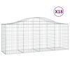 vidaXL 18 db &iacute;ves horganyzott vas gabion kos&aacute;r 200x50x80/100 cm