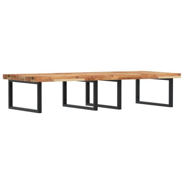 vidaXL ac&eacute;l &eacute;s t&ouml;m&ouml;r ak&aacute;cfa falra szerelhető mosd&oacute;polc