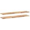 vidaXL 2 db olajbevonat&uacute; t&ouml;m&ouml;r ak&aacute;cfa f&uuml;ggőpolc 120 x 30 x 2 cm