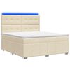 vidaXL LED Boxspring &Aacute;gy Mattal Kr&eacute;msz&iacute;nű 140 x 200 cm Sz&ouml;vet