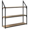 vidaXL Falpolc polcokkal Artisan t&ouml;lgy 80 x 21 x 78,5 cm Faanyag