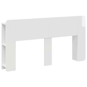 vidaXL Fejhajt&oacute; szekr&eacute;ny t&aacute;rol&oacute;val Magasf&eacute;nyű Feh&eacute;r Szerelt Fa