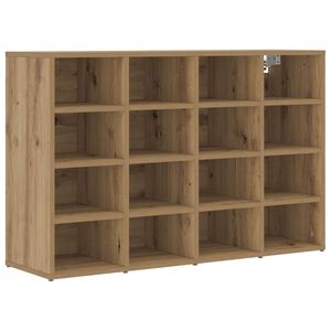 vidaXL Cipőszekr&eacute;ny 103 x 30 x 67 cm Szerelt Fa K&eacute;zműves T&ouml;lgy