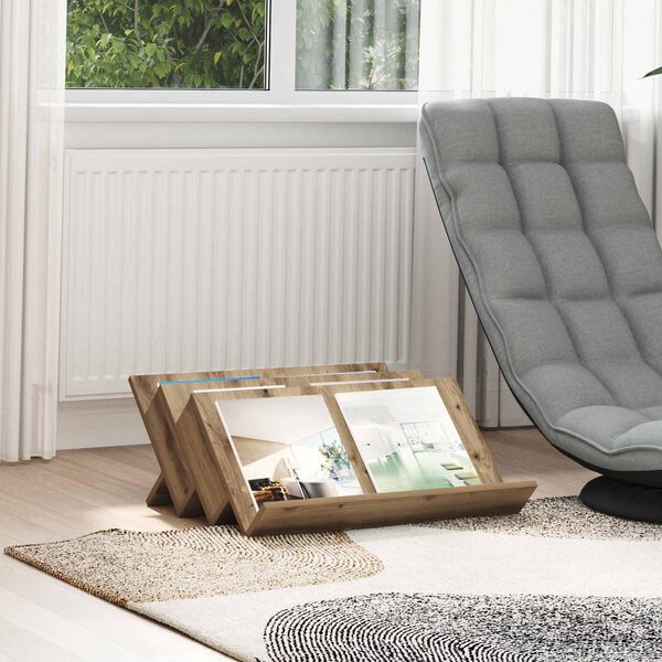 vidaXL Magazin &aacute;llv&aacute;ny Artisan t&ouml;lgy 65 x 53 x 28,5 cm Faanyag