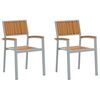 vidaXL &Ouml;sszecsukhat&oacute; Sz&eacute;k 2 pcs Barna 56 x 57 x 87 cm T&ouml;m&ouml;r Ak&aacute;cfa