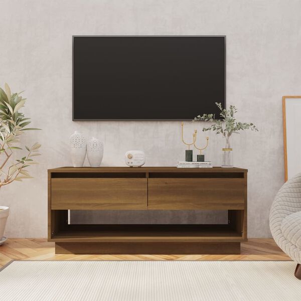 vidaXL barna tölgy színű szerelt fa TV-szekrény 102x41x44 cm
