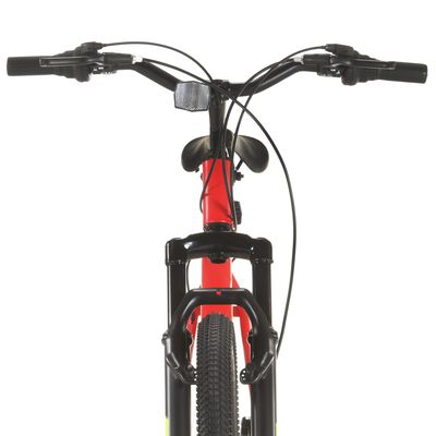 vidaXL 21 sebességes piros mountain bike 27,5 hüvelykes kerékkel 50 cm