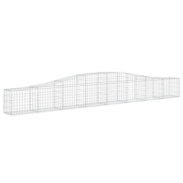 vidaXL 7 db &iacute;ves horganyzott vas gabion kos&aacute;r 400x30x40/60 cm