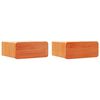 vidaXL &Eacute;jjeli asztal 2 db Faggy&uacute; barna 39 x 34 x 16,5 cm T&ouml;m&ouml;r fenyőfa