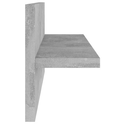 vidaXL 4 db betonszürke forgácslap fali polc 40 x 11,5 x 18 cm