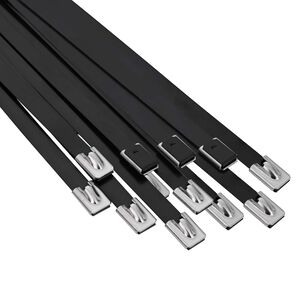 vidaXL K&aacute;bel k&ouml;t&eacute;l 12 db 7,9 x 250 mm Fekete