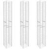 vidaXL 3 darab horganyzott ac&eacute;l gabion kos&aacute;r 25 x 25 x 197 cm