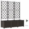 vidaXL Kerti cser&eacute;p 3 db Barna 120 x 40 x 142 cm PP