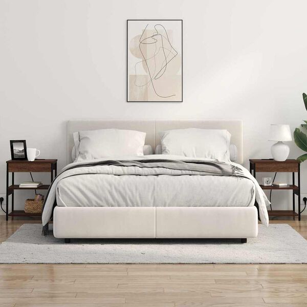 vidaXL &Eacute;jjeliszekr&eacute;ny 2 pcs Barna T&ouml;lgy 41 x 31 x 51 cm Faanyag