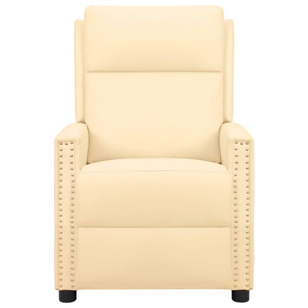 vidaXL krémszínű műbőr elektromos masszázsfotel