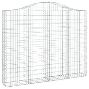 vidaXL &iacute;ves horganyzott vas gabion kos&aacute;r 200x30x160/180 cm
