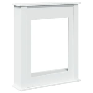 vidaXL feh&eacute;r szerelt fa kandall&oacute;burkolat 75 x 20 x 87,5 cm