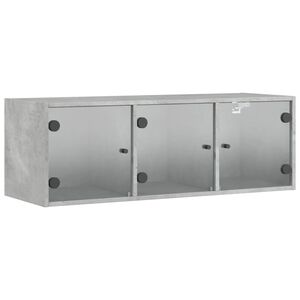 vidaXL betonsz&uuml;rke faliszekr&eacute;ny &uuml;vegajt&oacute;kkal 102 x 37 x 35 cm