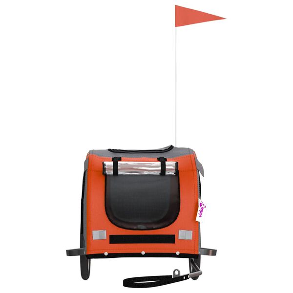 vidaXL narancs-fekete oxford szövet és vas kisállatszállító utánfutó