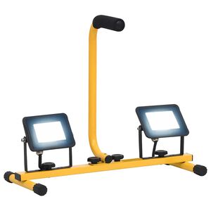 vidaXL hideg feh&eacute;r f&eacute;nyű foganty&uacute;val ell&aacute;tott LED-es reflektor 2x20 W