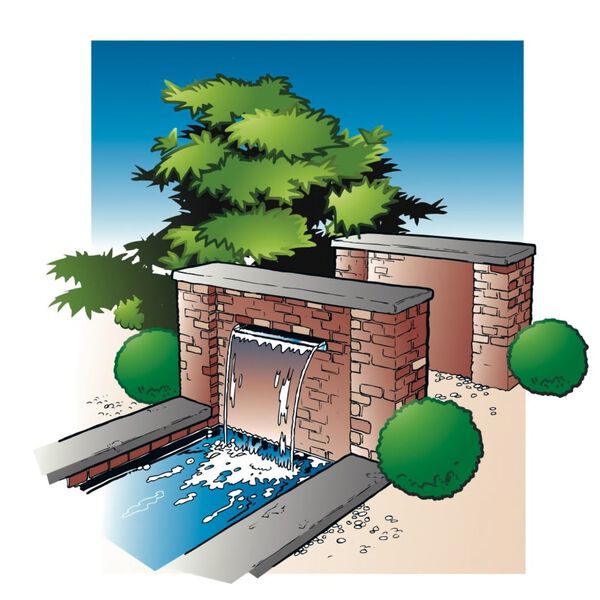 Ubbink Niagara rozsdamentes ac&eacute;l v&iacute;zes&eacute;selem 60 cm