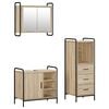 vidaXL F&uuml;rdőszobai Szekr&eacute;ny Szett 3 db Sonoma T&ouml;lgy 40 x 36 x 109,5 cm