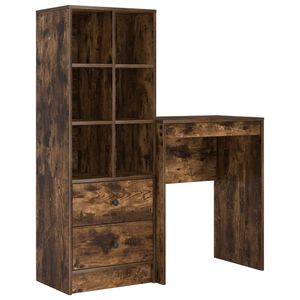 vidaXL Asztal F&uuml;st&ouml;lt t&ouml;lgy 105,5 x 34 x 127 cm 2 db
