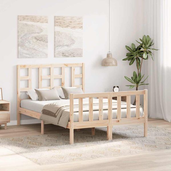 vidaXL t&ouml;m&ouml;r fa &aacute;gykeret fejt&aacute;ml&aacute;val Small Double