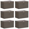 vidaXL T&aacute;rol&oacute; Doboz 6 pcs Antracitsz&uuml;rke 55 x 35 x 32 cm