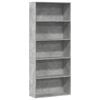 vidaXL betonsz&uuml;rke szerelt fa k&ouml;nyvszekr&eacute;ny 80 x 30 x 189 cm