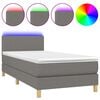 vidaXL s&ouml;t&eacute;tsz&uuml;rke sz&ouml;vet rug&oacute;s &eacute;s LED-es &aacute;gy matraccal 100x200 cm