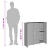 vidaXL T&aacute;rol&oacute;szekr&eacute;ny polcokkal ajt&oacute;val Barna 100 x 36 x 102 cm Rattan