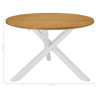 vidaXL fehér MDF étkezőasztal 120 x 75 cm