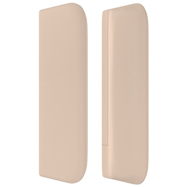 vidaXL cappuccino műbőr sz&aacute;rnyas fejt&aacute;mla 83x16x78/88 cm