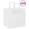 vidaXL 250 db feh&eacute;r pap&iacute;rzacsk&oacute;k foganty&uacute;kkal 26x17x25 cm