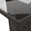 vidaXL 9 r&eacute;szes fekete polyrattan kerti &eacute;tkezőgarnit&uacute;ra p&aacute;rn&aacute;kkal