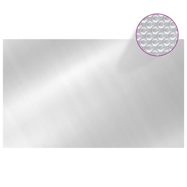 vidaXL ezüst négyszögletes polietilén medencetakaró 1000 x 600 cm