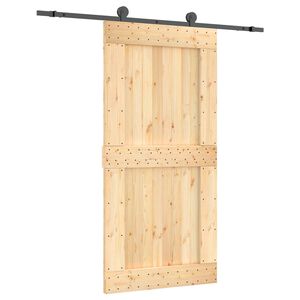 vidaXL Cs&uacute;sz&oacute; ajt&oacute; 100 x 210 cm Szil&aacute;rd Fenyőfa (Nem Kezelt)