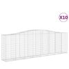 vidaXL 10 db &iacute;ves horganyzott vas gabion kos&aacute;r 400x50x120/140 cm
