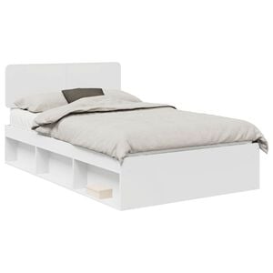 vidaXL &Aacute;gykeret fejt&aacute;ml&aacute;val Feh&eacute;r 120 x 200 cm T&ouml;m&ouml;r fenyőfa