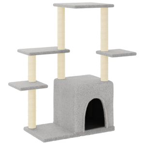 vidaXL vil&aacute;gossz&uuml;rke macskab&uacute;tor sziz&aacute;l kapar&oacute;f&aacute;kkal 97,5 cm